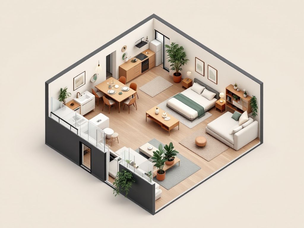 Render 3D de la vivienda propuesta para el expediente LOC-04219
